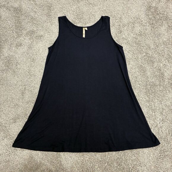 Comfy USA Dresses & Skirts - Comfy USA Sleeveless Swing Dress Size Large - Navy Blue Soft Stretchy Comfort
